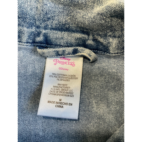 Disney Princess Little Mermaid Ariel Jean Jacket – Girls/Juniors Size M - Picture 6 of 6